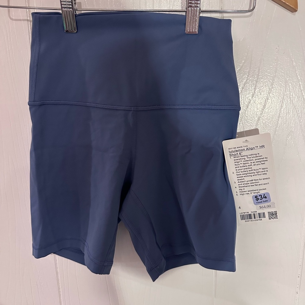lululemon athletica High-Rise Studio Short — Slate Blue